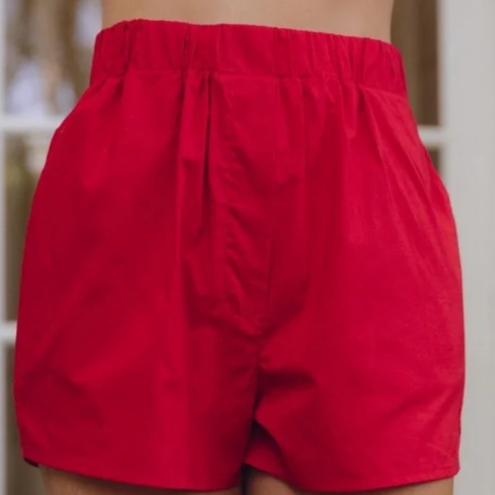 Daily Drills Poplin Red Shorts